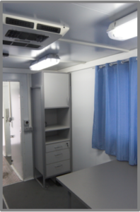 Mobile fluorography room