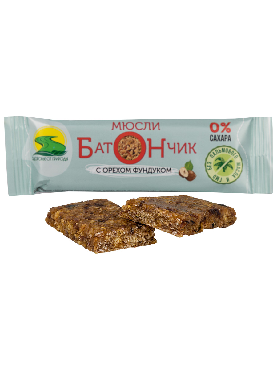 Muesli bar without sugar in cocoa butter 30 gr