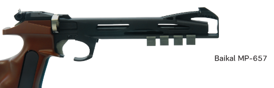 Спортивный газобаллонный пневматический пистолет Baikal MP-657
