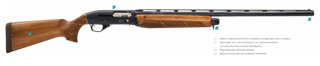 Гладкоствольное самозаряд - ное ружье для всех видов охот Baikal MP-155