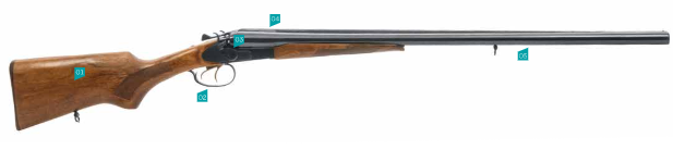 Baikal МР-43КН Classic double-barreled hunting shotgun with horizontal barrels and external triggers