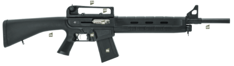 The Kalashnikov TG1 semi-automatic shotgun 