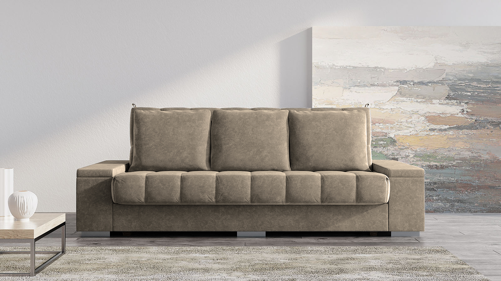 Straight sofa ORION Sky velvet