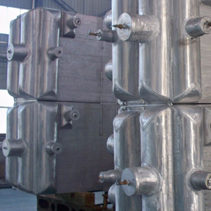 Aluminum plate and fin heat exchanger